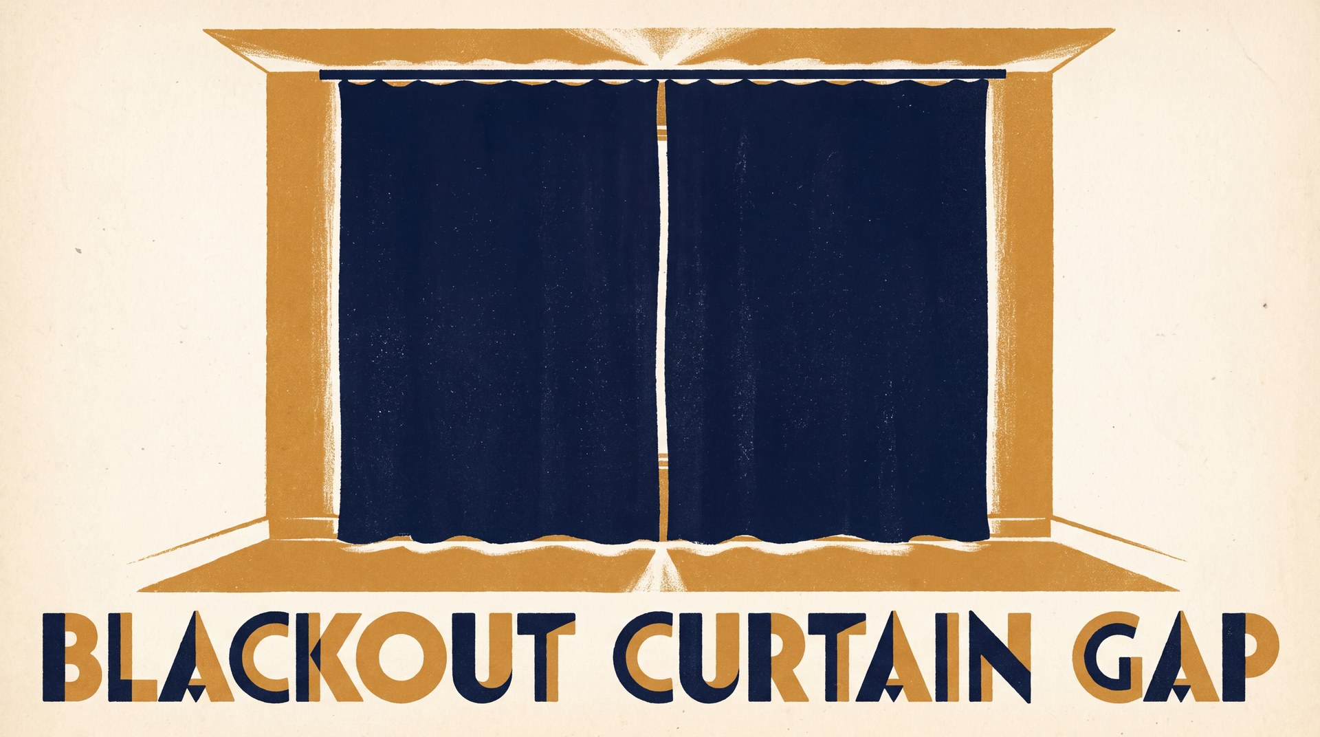 A bedroom window covered by a closed dark curtain, with narrow bright lines of daylight showing along the ceiling track, both side edges, the center gap where the two panels meet, and the floor.